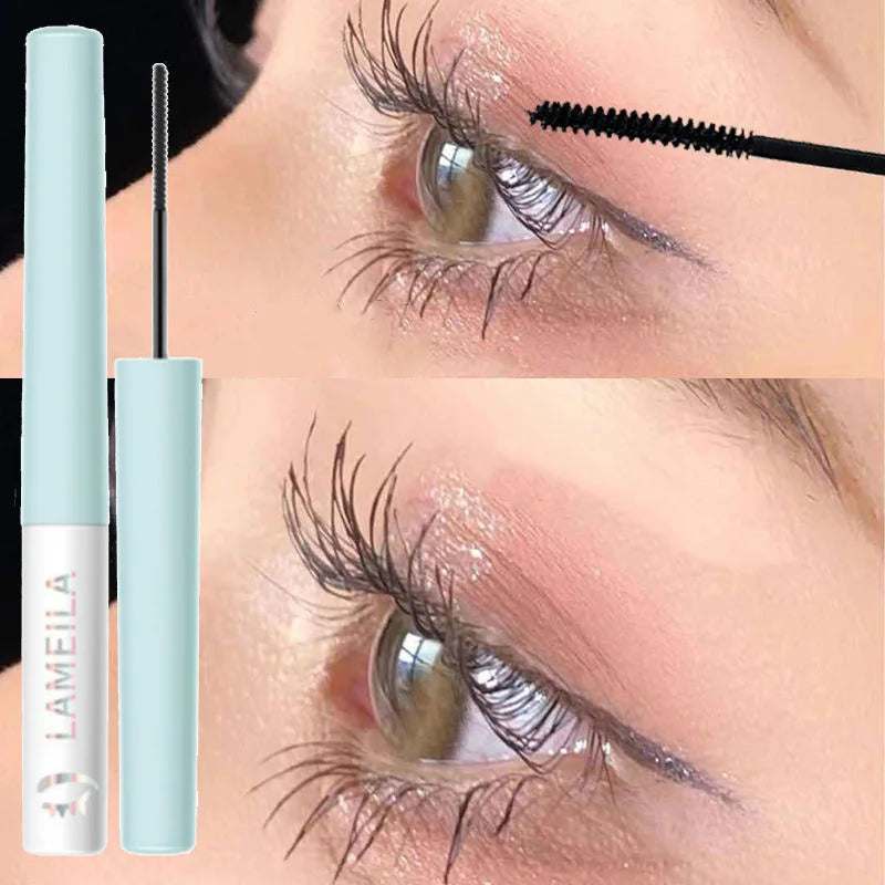 Ultra-Fine Small Brush Head Mascara Lengthening Black 3D Lash Eyelash Extension Eye Lashes Long-Wearing Black Color Mascara