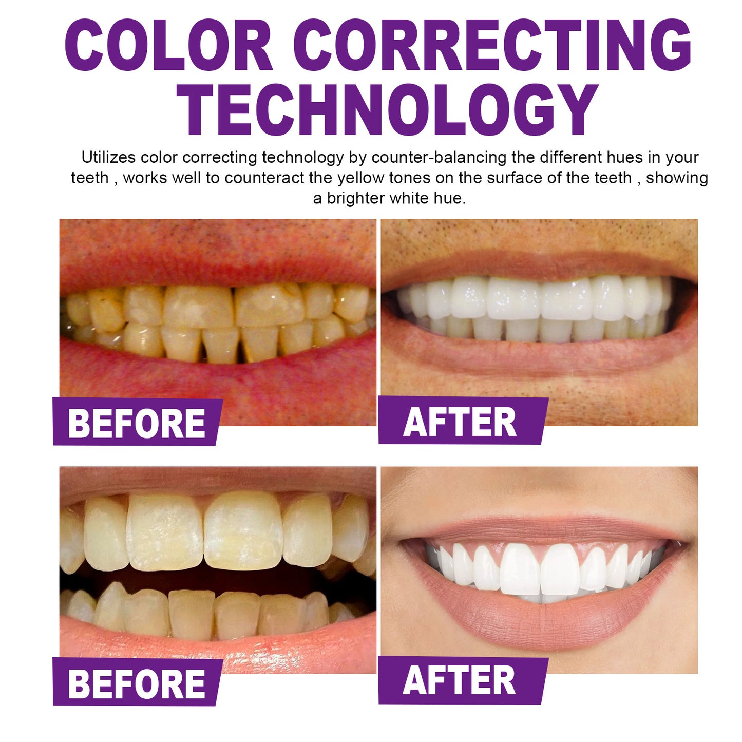 Purple Whitening Toothpaste Cleaning Care