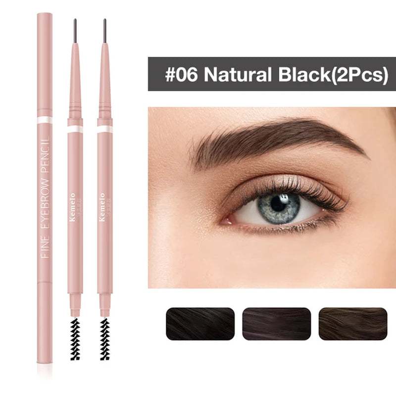 1.5Mm Ultra Fine Double-Ended Eyebrow Pencil () Waterproof Sweat-Proof Long Lasting Professional Eye Makeup for Women