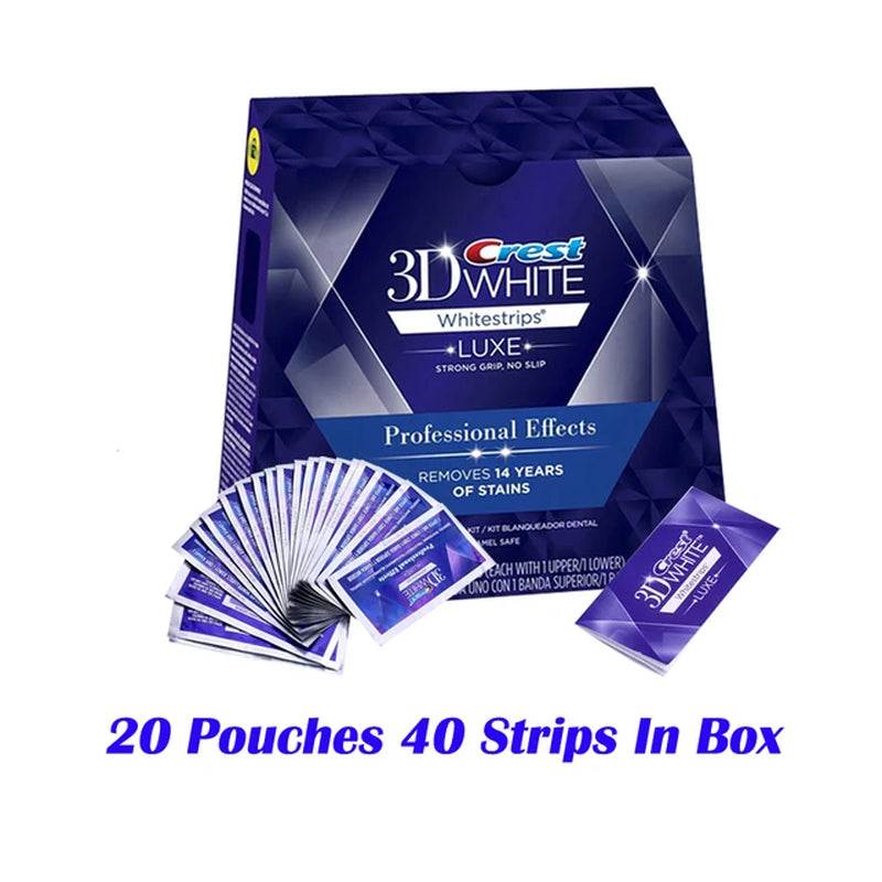 3D White Teeth Whitestrips Luxe Professional Effect 5/40 Treatments Original Oral Hygiene Tooth Teeth Whitening Strips NEW 2020