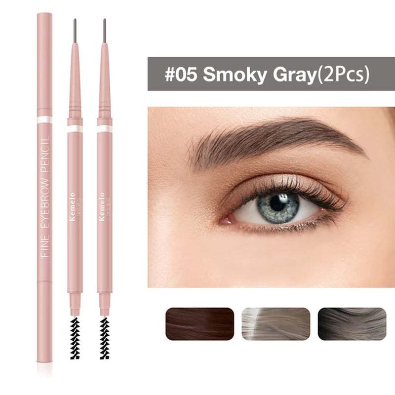 1.5Mm Ultra Fine Double-Ended Eyebrow Pencil () Waterproof Sweat-Proof Long Lasting Professional Eye Makeup for Women