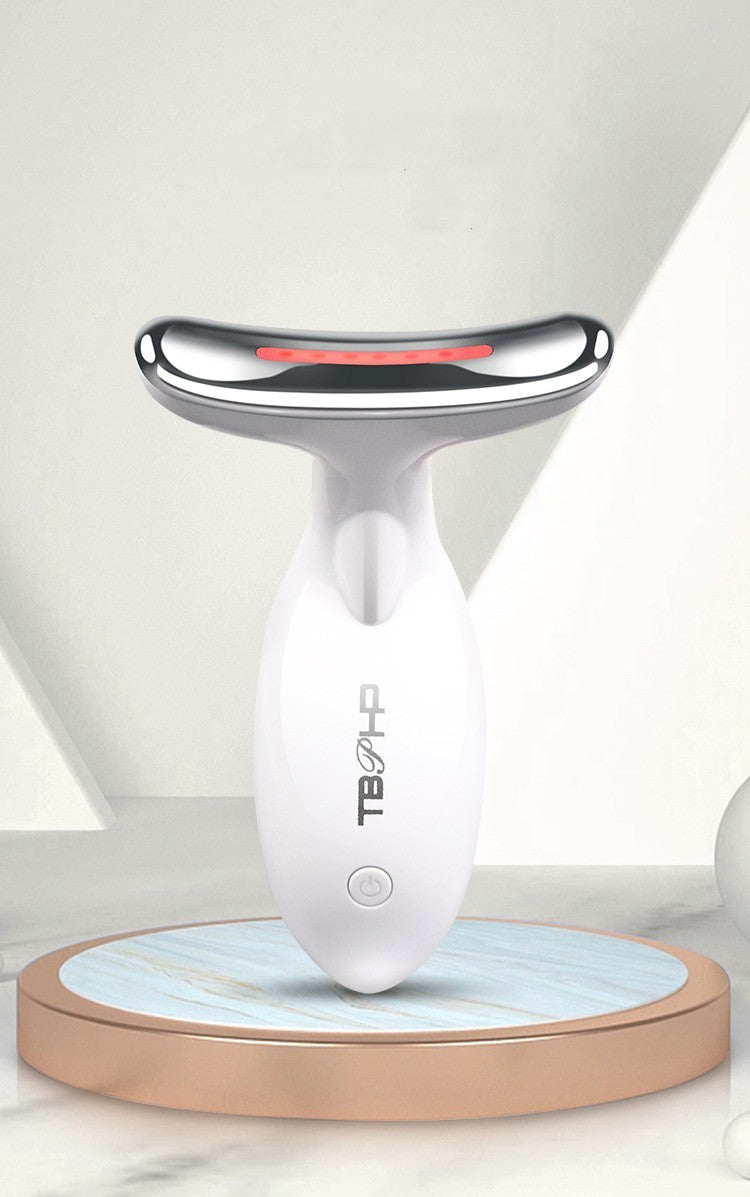 Neck Firming Beauty Device with Vibration & Color Light Therapy