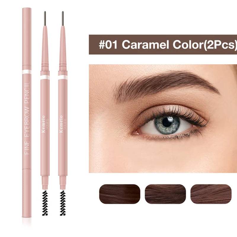 1.5Mm Ultra Fine Double-Ended Eyebrow Pencil () Waterproof Sweat-Proof Long Lasting Professional Eye Makeup for Women