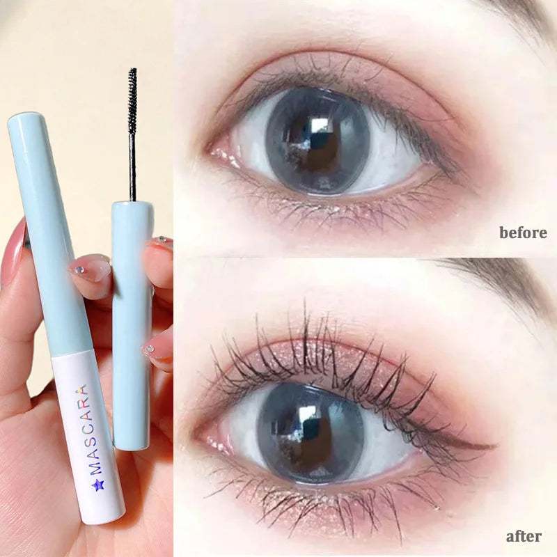 Ultra-Fine Small Brush Head Mascara Lengthening Black 3D Lash Eyelash Extension Eye Lashes Long-Wearing Black Color Mascara