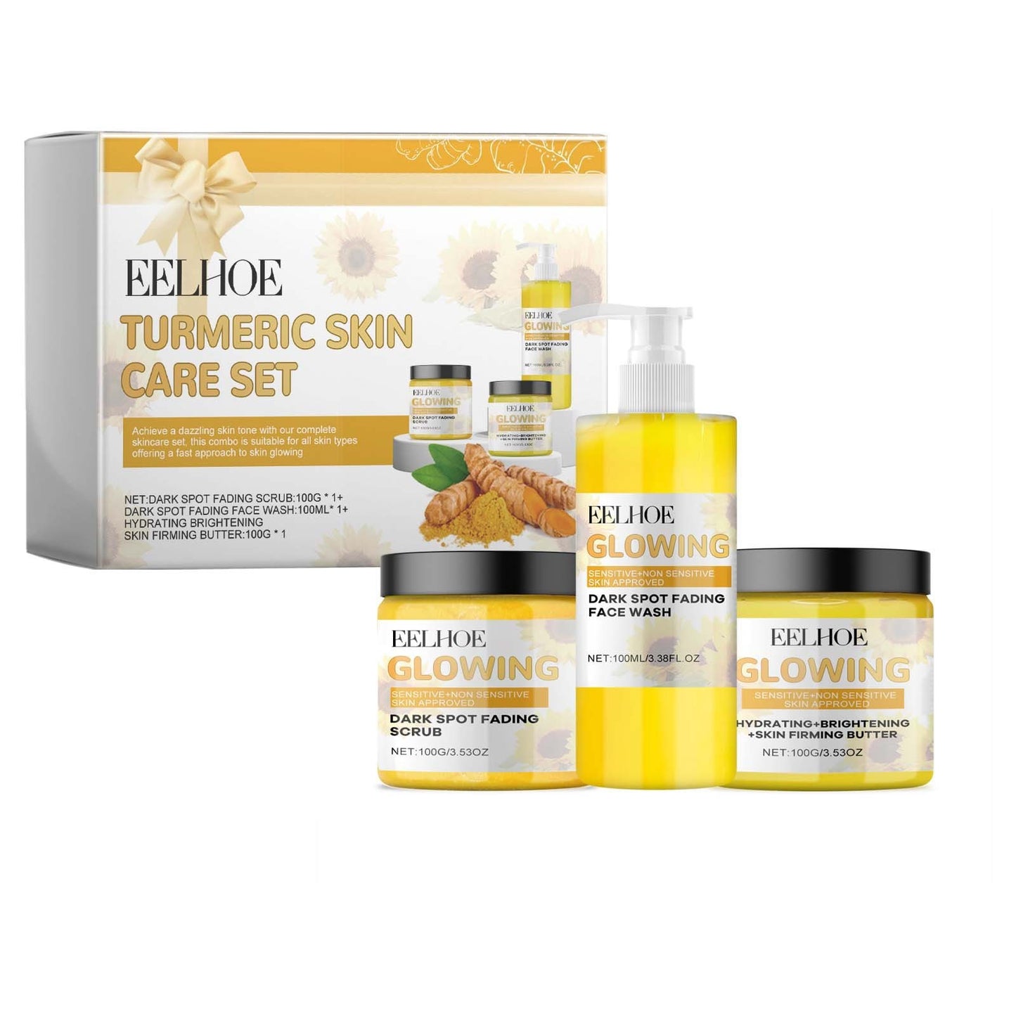 Turmeric Skin Care Set Hydrating Cleansing