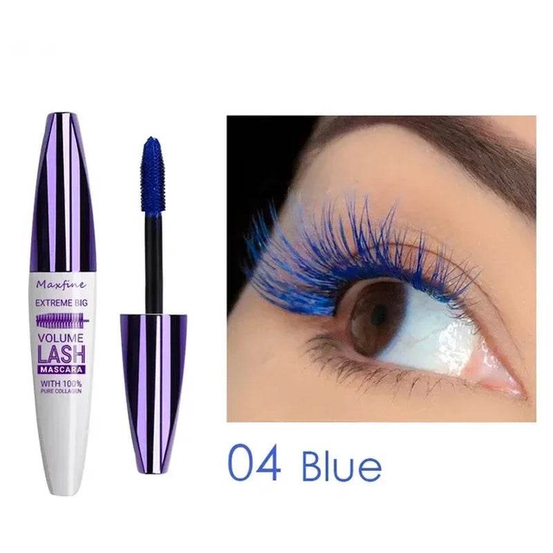 Waterproof Blue Eyelash  New 5D Silk Fiber Stereo  Lasting Fast-Dry Curling Lashes Extension Makeup Eye Cosmetics